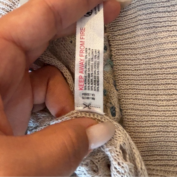 Free People Wide Leg Cream Pants - Picture 4 of 4